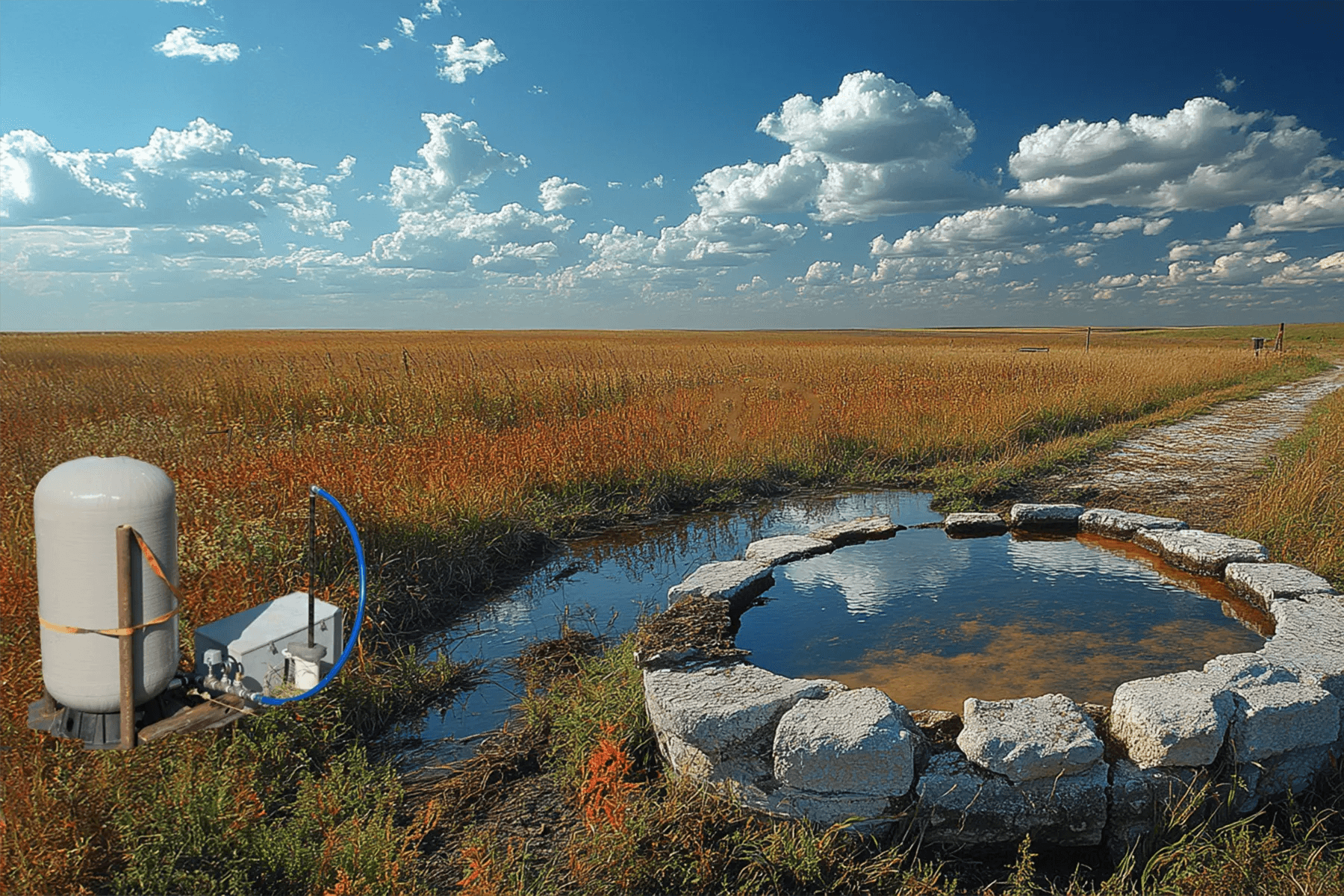 Water Well and natural pond